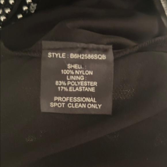 Parker Black Fully Beaded Art Deco Evening Gown Mesh Illusion Maxi Dress Size 4 - Picture 13 of 14